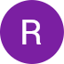 The letter 'R' enclosed in a purple circle.